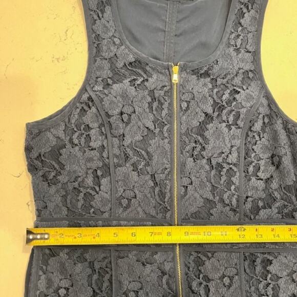 Donna Morgan Stunning Silk Lace Zip Navy Mini Shift Dress Sz 6 - Picture 12 of 15